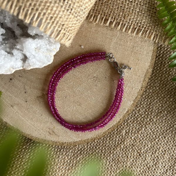 bracciale Rubellite tre fili
